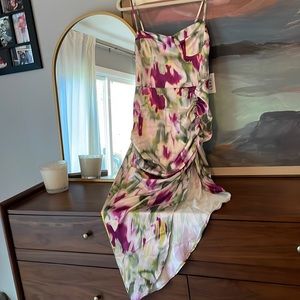 Cider Illusion Ruched Midi Dress Medium